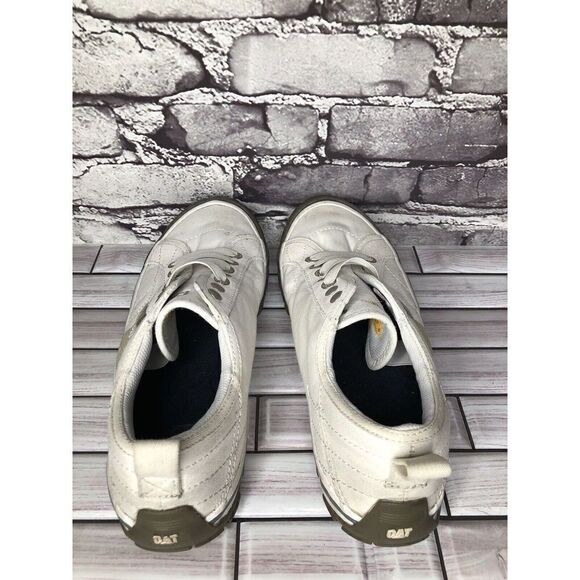 Caterpillar CAT Ivory Canvas Fabric Lace Low Top Work Shoes Men’s Sz 8M US/41EU main image 7